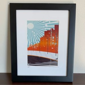 Signed Cityscape Art Print